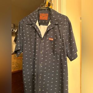 Dixxon “Shark Week” button down party shirt.
